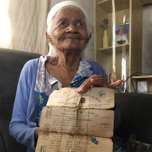 Aos 119 anos, moradora de Presidente Prudente é a pessoa mais velha do mundo