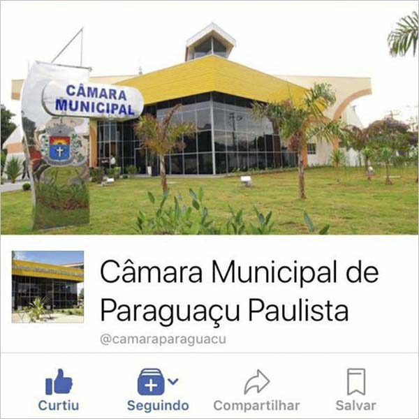 Sessões da Câmara Municipal passam a ser transmitidas pelo Facebook