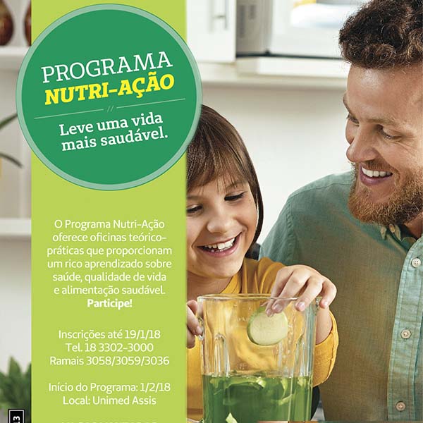 Unimed Assis abre inscrições para o Programa Nutri-Ação 2018