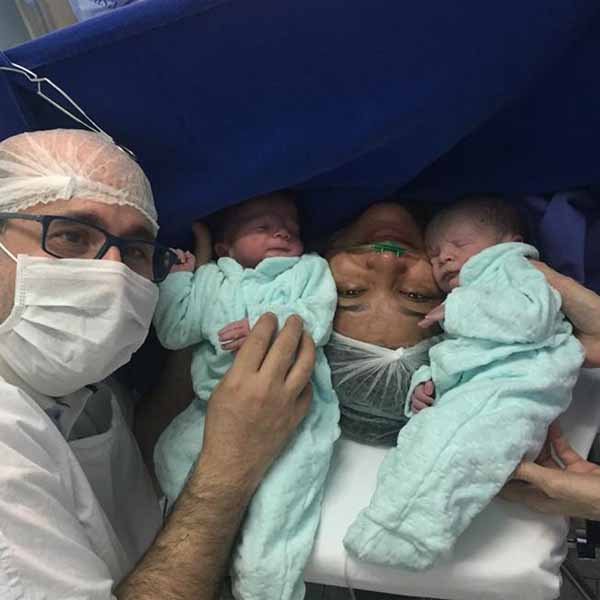 Nascem Lucca e Lorenzo, filhos de Djalma e Ana Cláudia