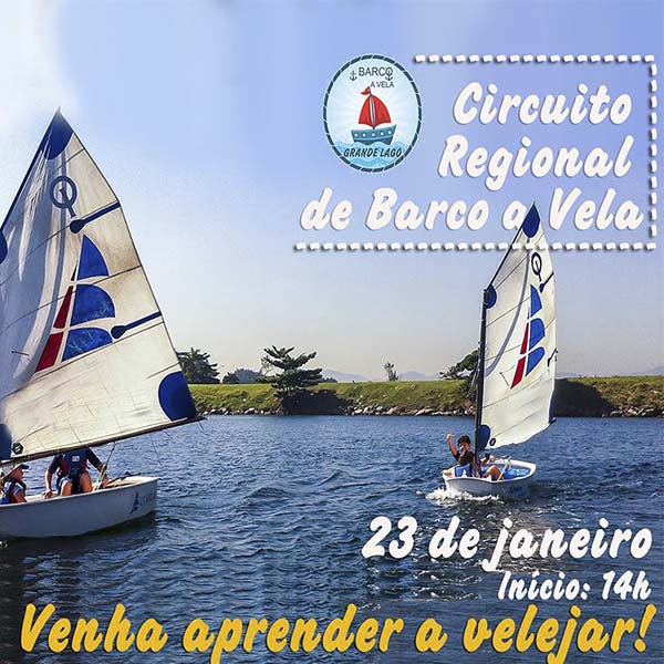 Grande Lago recebe Circuito Regional de Barco a Vela