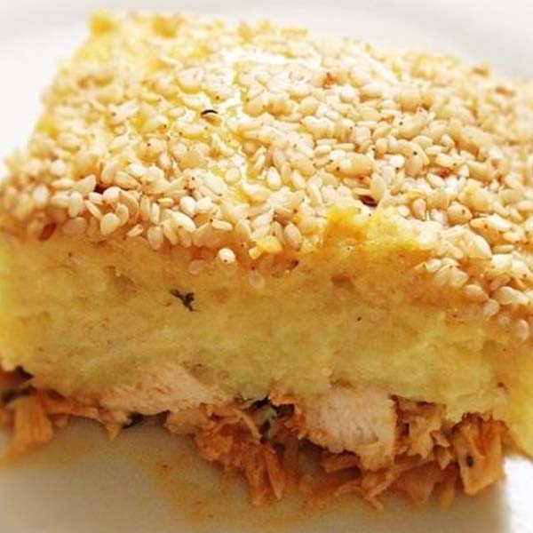 Escondidinho de batata doce com frango