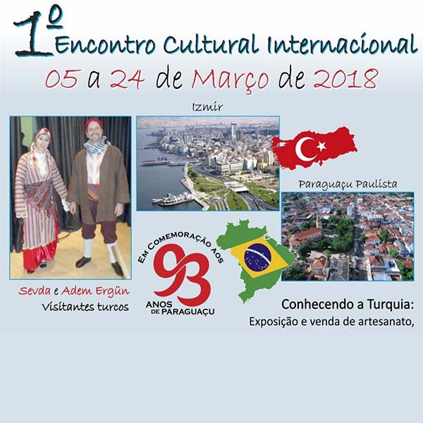 Paraguaçu terá 'I Encontro Cultural Internacional: Conhecendo a Turquia'