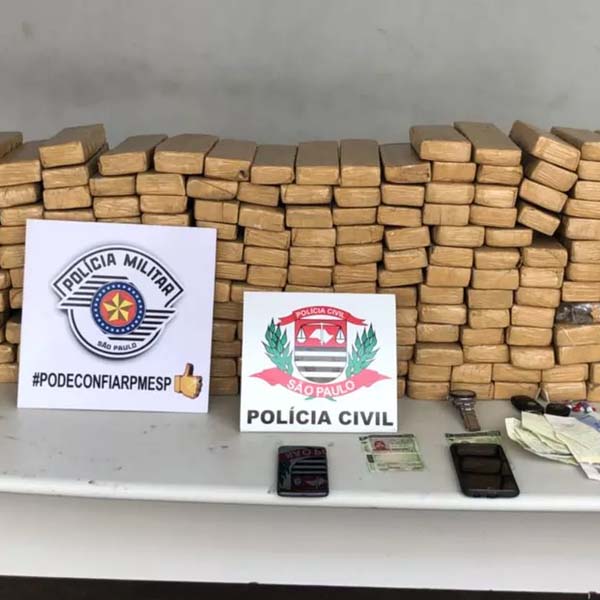 Operação policial prende trio que era monitorado com 100 kg de maconha em Assis