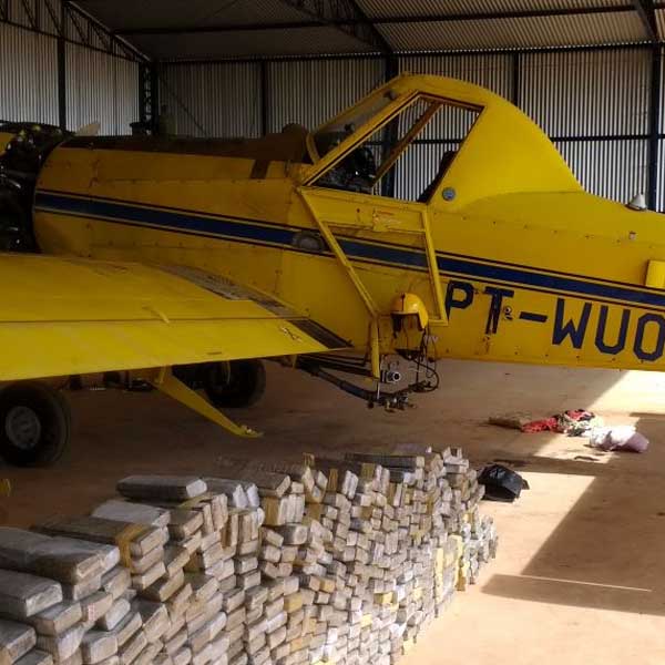 Avião agrícola é apreendido com grande quantidade de droga em Paraguaçu Paulista