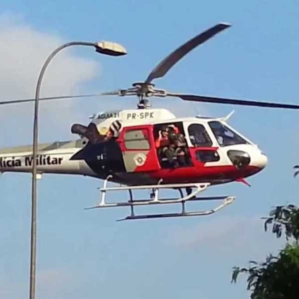 32º Batalhão de PM realiza operação na região com apoio do Helicóptero Águia