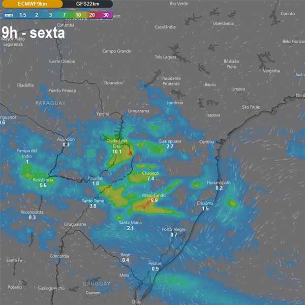 A previsão é de frio e pouca chuva até o fim de semana