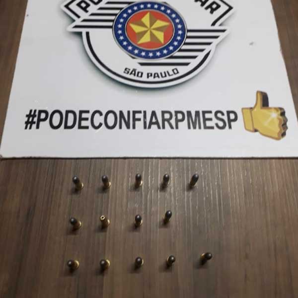 Homem é detido com várias munições de arma de fogo em Paraguaçu Paulista