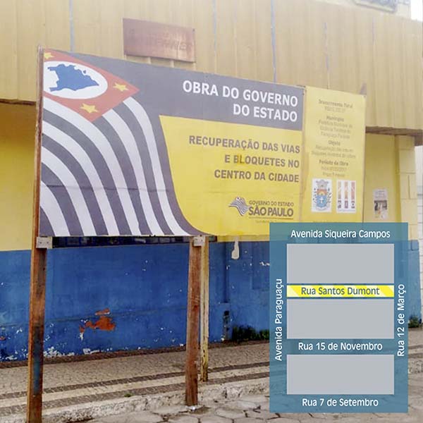 Rua Santos Dumont está interditada para recuperação da via em bloquetes