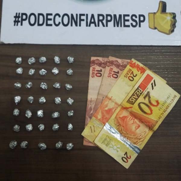 Denúncia leva PM a prender homem por tráfico de drogas em Paraguaçu Paulista