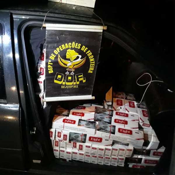 Carro furtado em Assis é apreendido no MS com carga de cigarro