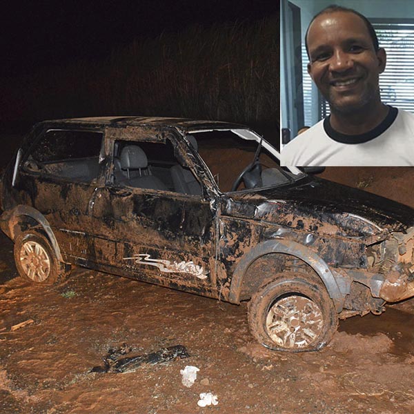 Paraguaçuense morre após colidir carro contra barranco em vicinal
