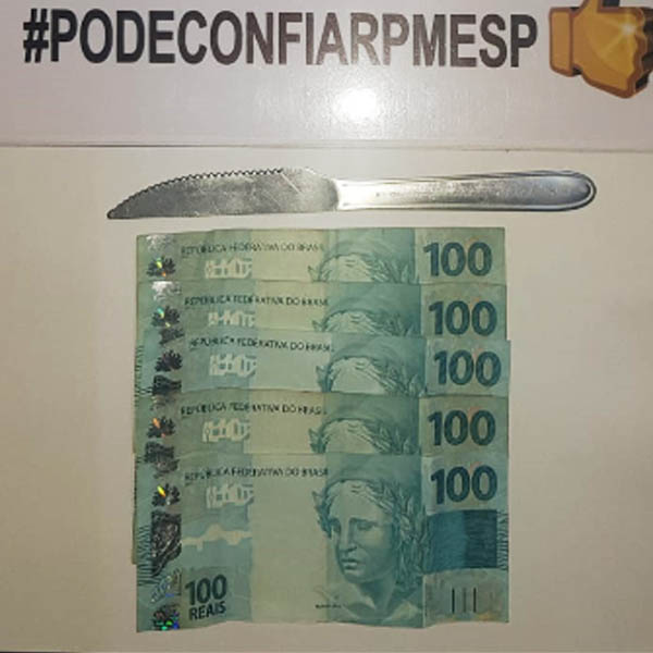 Jovem é preso após ameaçar mulher com faca e levar bolsa com R$ 500