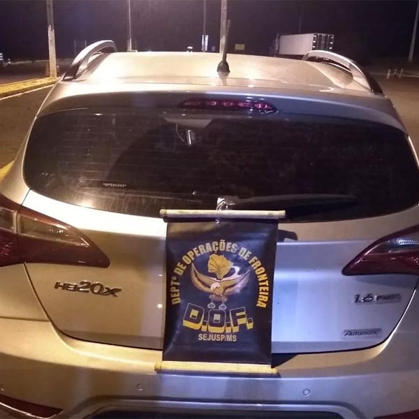 Casal é preso em MS com carro roubado em Paraguaçu Paulista