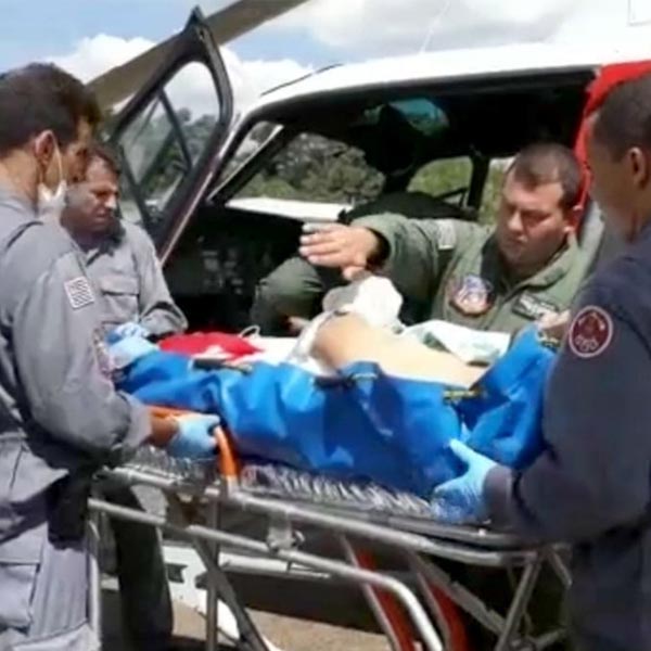 Homem tem mão decepada em Tupã e é levado às pressas no helicóptero da PM
