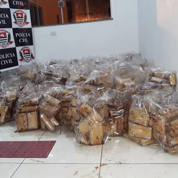 Dise apreende quase uma tonelada de maconha escondida em caminhão, em Tupã