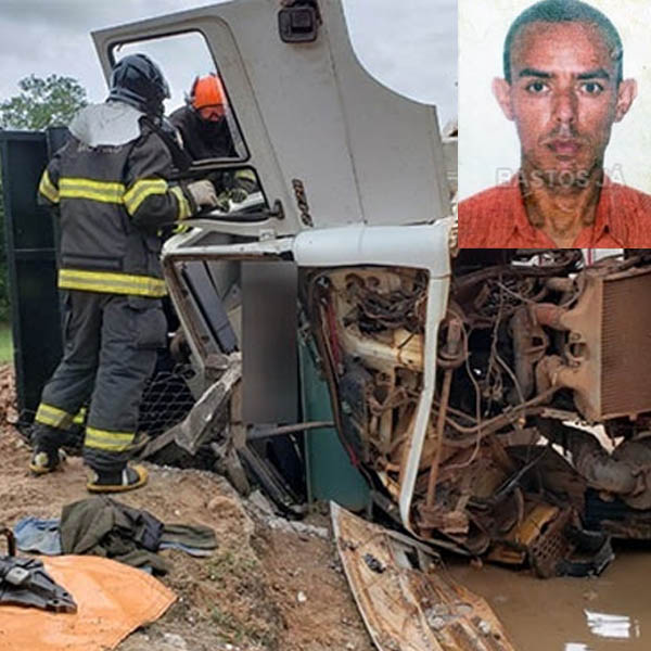 Caminhoneiro de Quatá morre ao tombar caminhão em vicinal