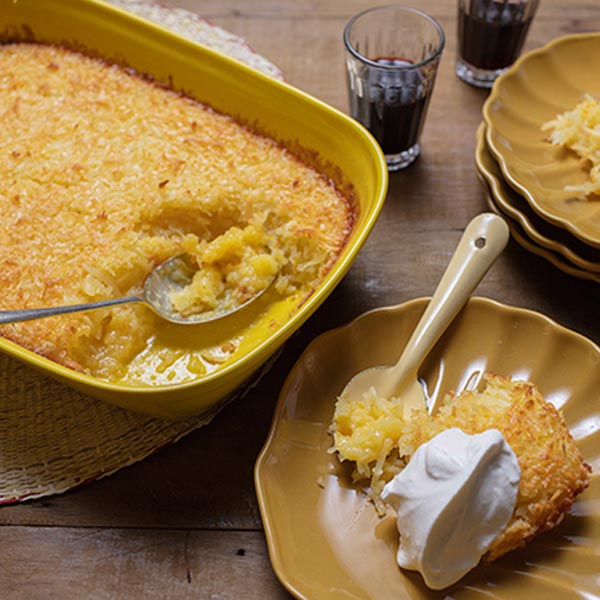 Cocada de forno com laranja