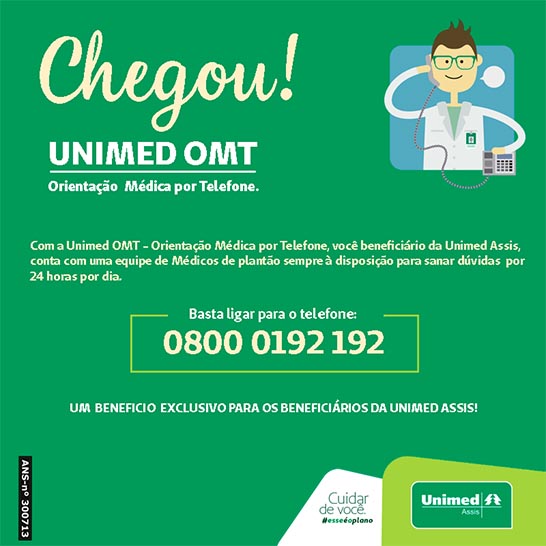 Unimed Assis inova com atendimento OMT - Orientação Médica por Telefone