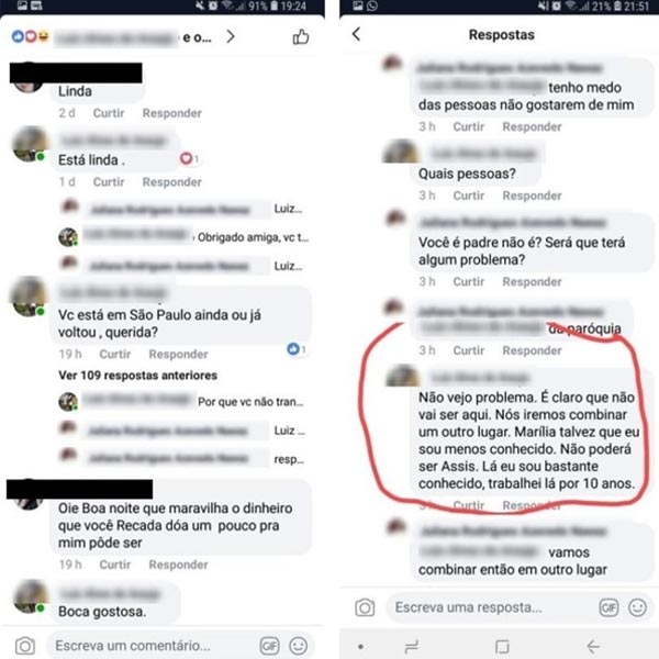 Padre de Oscar Bressane é flagrado prometendo tirar virgindade de jovem