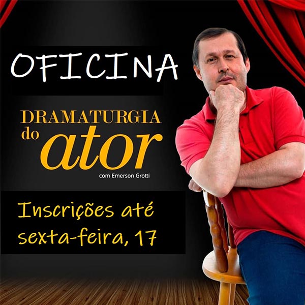 Cultura de Paraguaçu oferece Oficina 'A Dramaturgia do Ator'