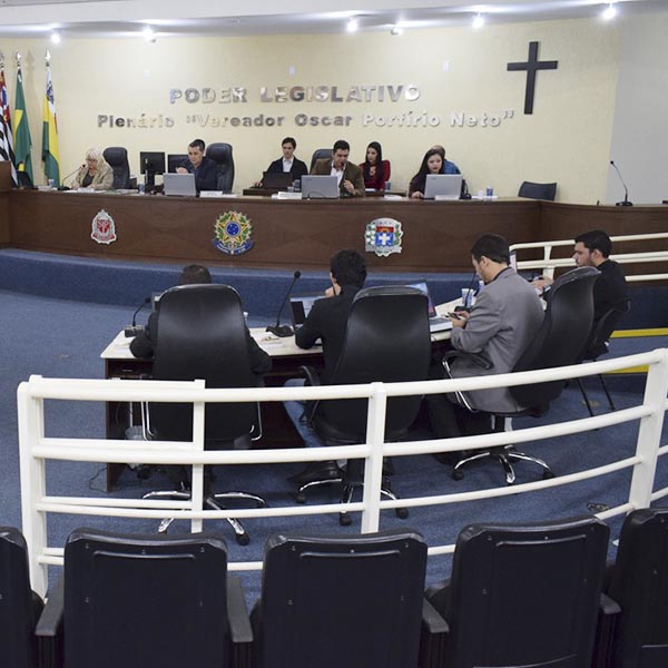 Vereadores reúnem-se na próxima segunda-feira para Sessão Ordinária