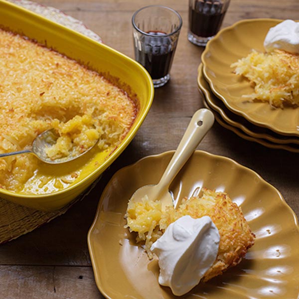 Cocada de forno com laranja