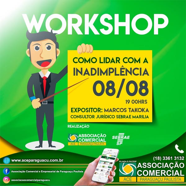 ACE abre inscrições para workshop gratuito 'Como lidar com a inadimplência'