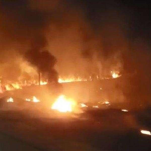 Queimada de grandes proporções atinge área de mata em Paraguaçu Paulista
