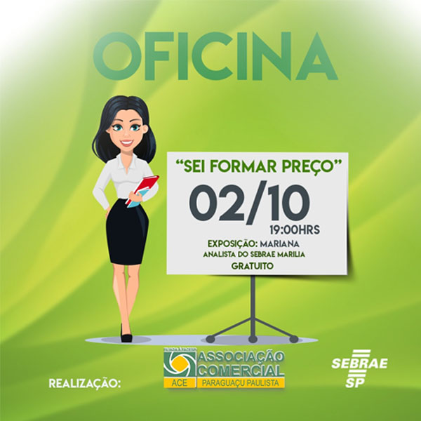 ACE recebe inscrições para a oficina 'Sei formar preço'