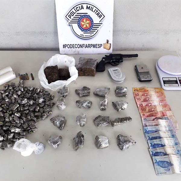 Adolescente é apreendido com mais de 100 porções de maconha e uma arma em Assis