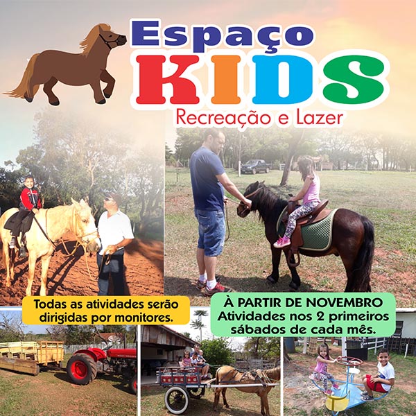 Espaço Kids proporciona contato com a natureza e muita diversão para a criançada