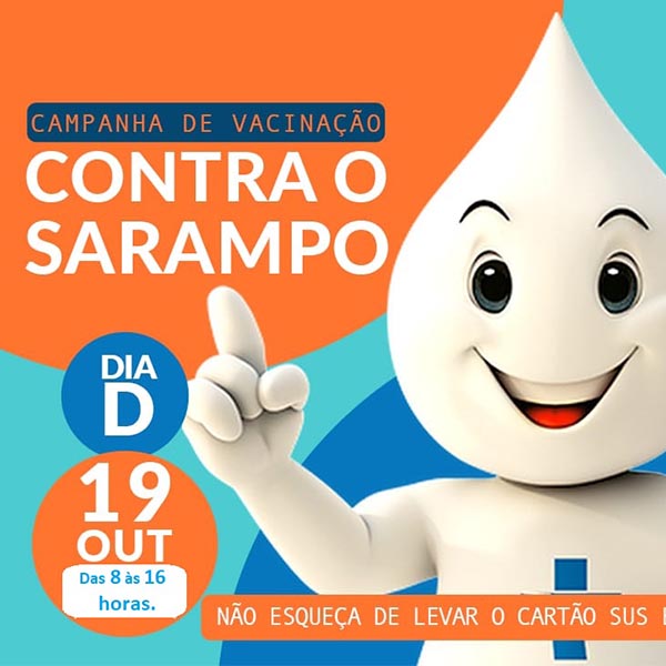 DIA D de vacinação contra sarampo será neste sábado, em Paraguaçu