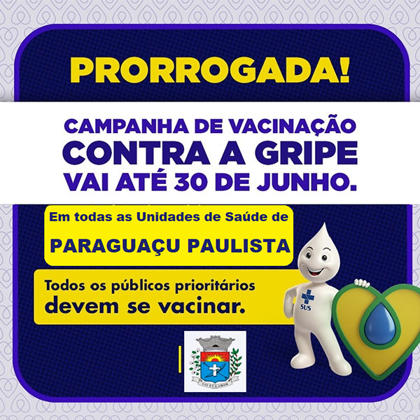 Campanha de vacinação contra a gripe é prorrogada até 30 de junho