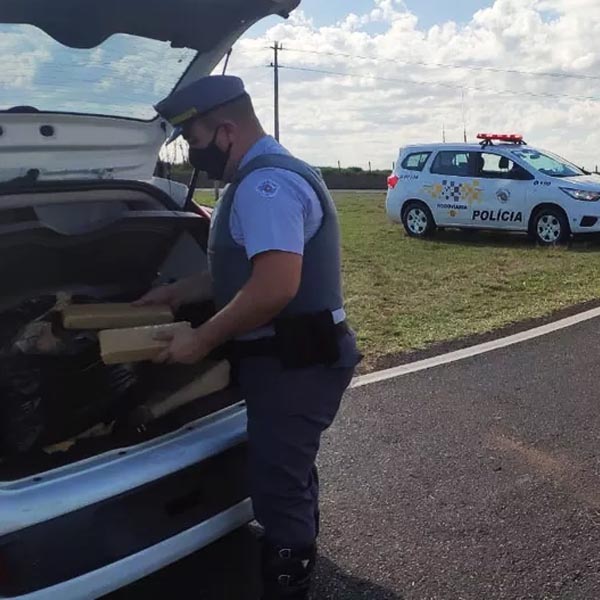 Polícia prende motorista por tráfico de drogas após bater carro durante fuga em rodovia de Assis