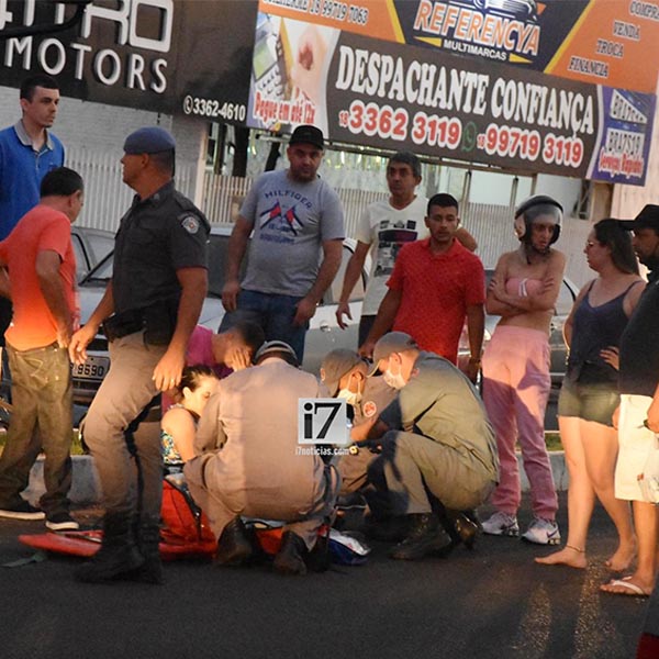 Casal em motocicleta sofre acidente ao se desviar de ciclista em Paraguaçu Paulista