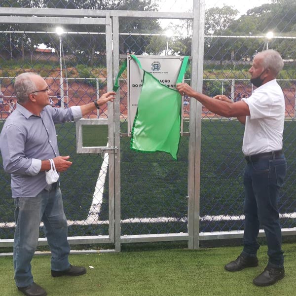 Campo de futebol society é interditado após quatro dias da sua inauguração em Borá