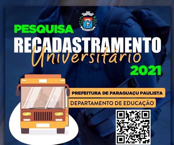 Prefeitura de Paraguaçu lança pesquisa sobre reembolso universitário