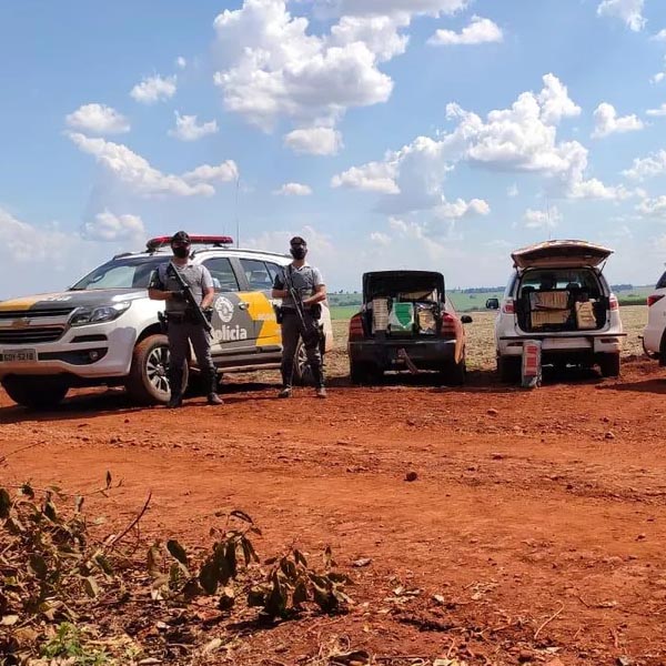Polícia apreende dois carros com grande quantidade de maconha em rodovia da região