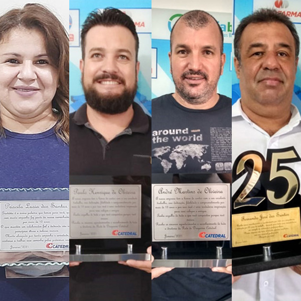 Drogarias Catedral prestam homenagem aos seus colaboradores que há anos fazem história na empresa