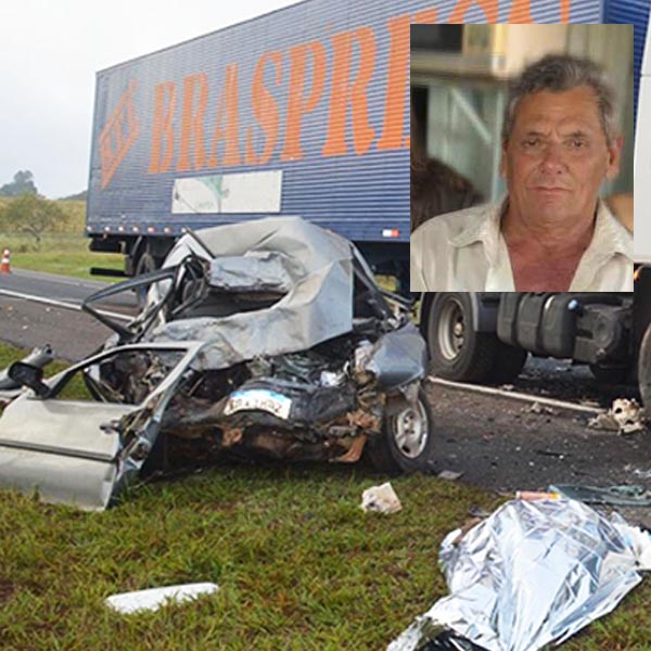 Idoso morre após acidente entre carro e caminhão na SP-421 em Oscar Bressane