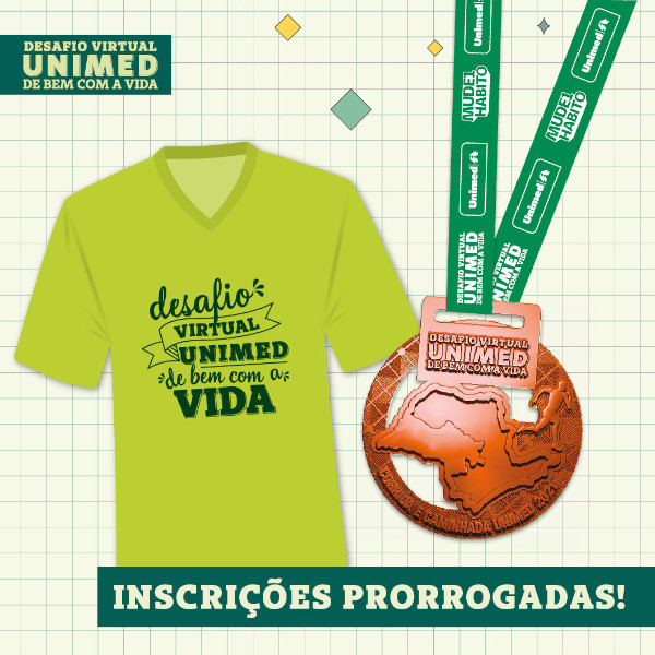 Inscrições são prorrogadas para o Desafio Virtual Unimed – De Bem com a Vida