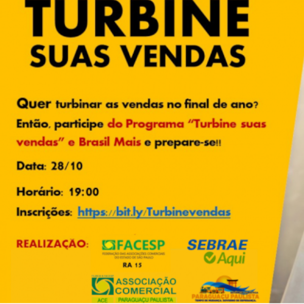 Turbine Suas Vendas será tema de evento gratuito do Sebrae-SP