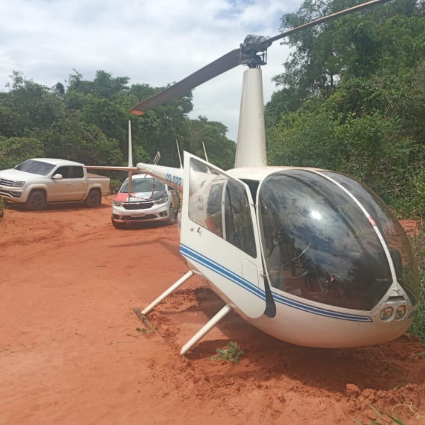 Helicóptero com drogas é apreendido em Paraguaçu