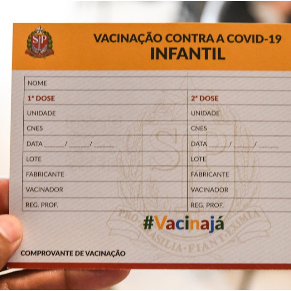 Poupatempo disponibiliza versão digital da carteira de vacinação da Covid-19 para crianças 