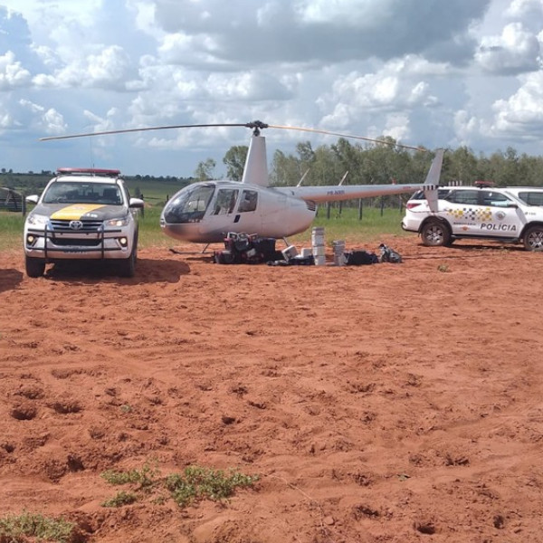 PF conclui operação com três pessoas presas, apreensão de helicóptero e de 250 kg de cocaína, vídeo