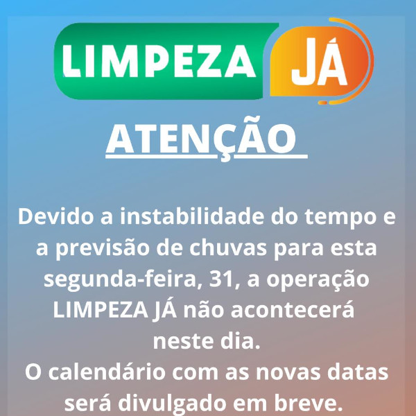 Por causa da chuva, Prefeitura de Paraguaçu Paulista adia “Limpeza Já”
