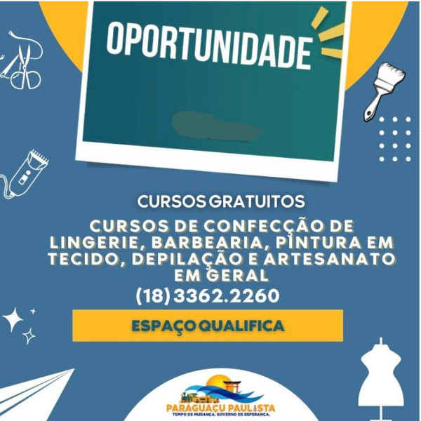 Assistência tem vagas para cursos no Espaço Qualifica