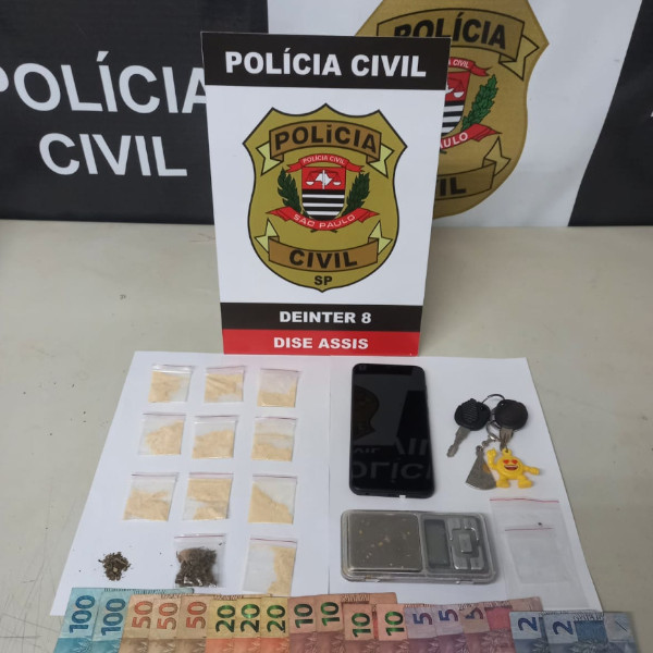 Homem de Tarumã é preso em flagrante por tráfico de drogas