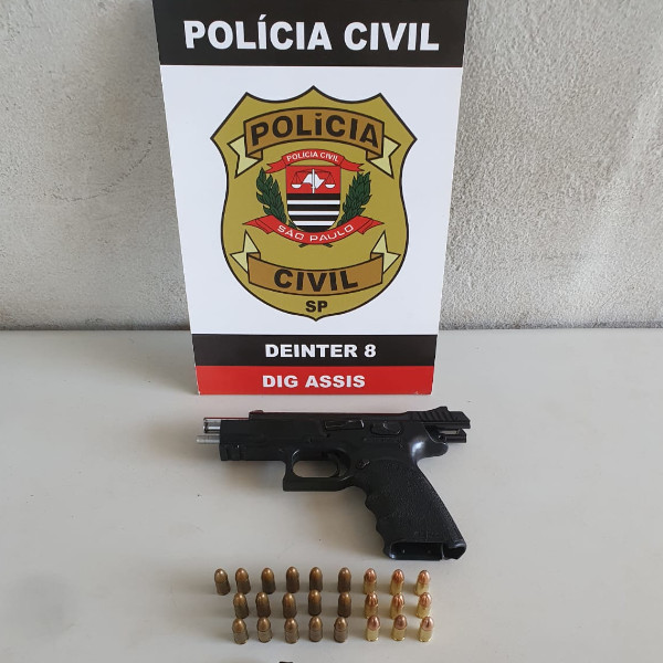 Homem é preso com arma de fogo calibre 9mm